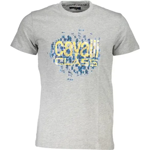 Printed Logo T-Shirt , male, Sizes: XL, 2XL, L - Cavalli Class - Modalova