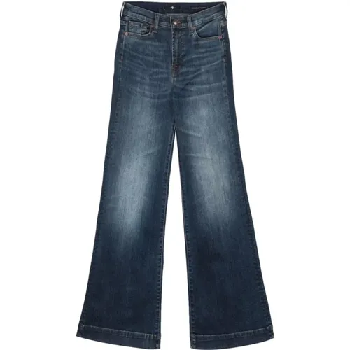 Blaue Retro Jeans , Damen, Größe: W26 - 7 For All Mankind - Modalova