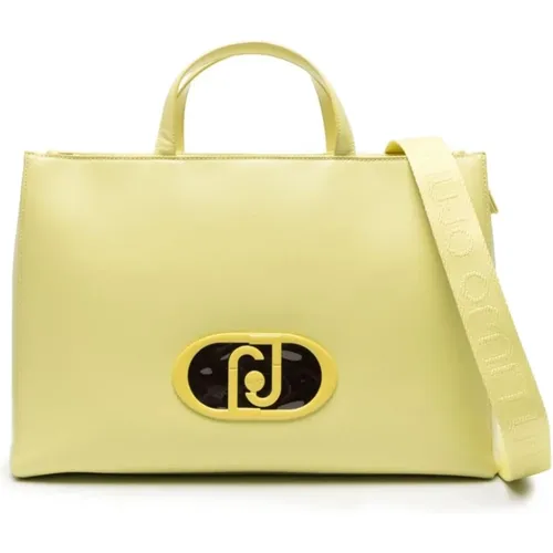 Faux Leather Shoulder Bag with Logo Detailing , female, Sizes: ONE SIZE - Liu Jo - Modalova