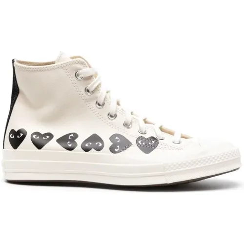 Weiße Multi Hearts Chuck 70 Sneakers , Herren, Größe: 38 EU - Comme des Garçons Play - Modalova