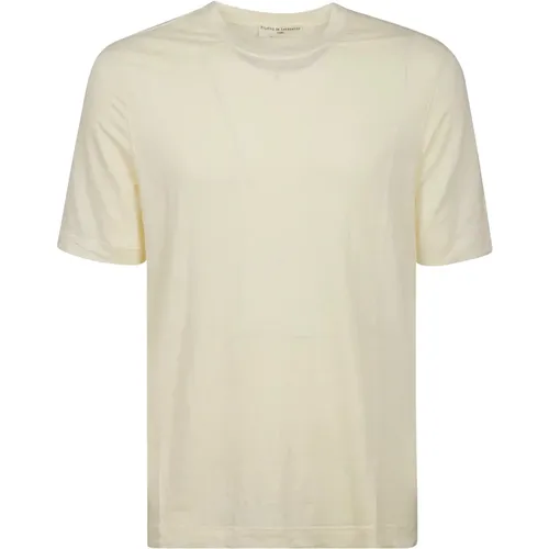 Linen T-shirt, half sleeves , male, Sizes: S, XL, M - Filippo De Laurentiis - Modalova