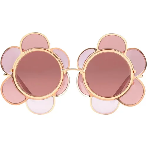 Special Edition Flower Sunglasses , female, Sizes: ONE SIZE - Dolce & Gabbana - Modalova