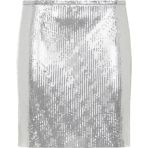 Metallic Skirt Aw24 , female, Sizes: S, XS - Paco Rabanne - Modalova