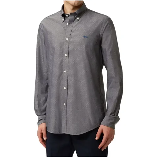 Men Cotton Shirt with Micropois Pattern , male, Sizes: 3XL, XL, L - Harmont & Blaine - Modalova
