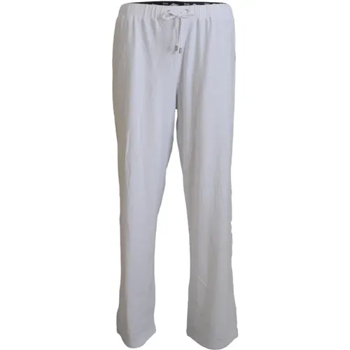 Weite Hosen, weiß, hergestellt in Italien , Herren, Größe: M - John Galliano - Modalova