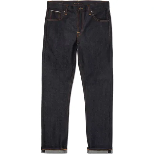 Trocken Japan Selvage Straight Leg Jeans , Herren, Größe: W30 L32 - Nudie Jeans - Modalova