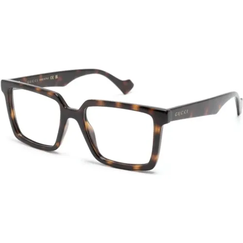 Braun/Havanna Optische Brille, vielseitig und stilvoll , Herren, Größe: 52 MM - Gucci - Modalova