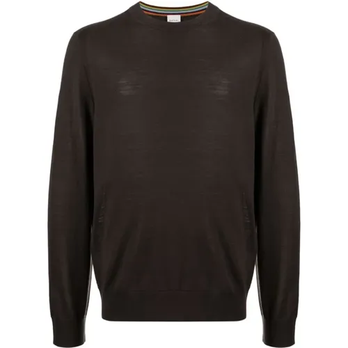 Merino Wool Crew Neck Sweater , male, Sizes: M, L - Paul Smith - Modalova