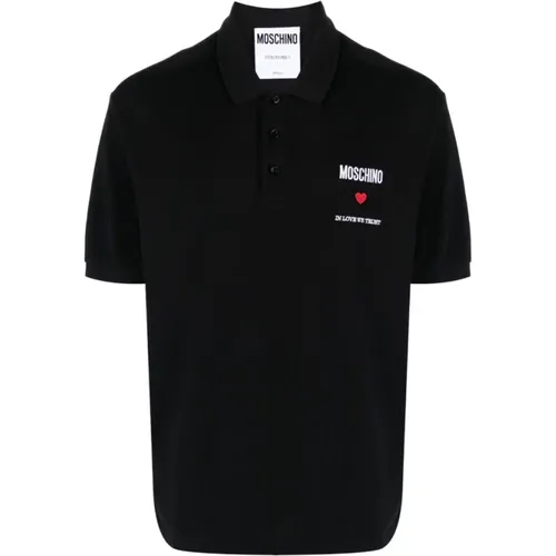 Polo Piquet , male, Sizes: M, L - Moschino - Modalova