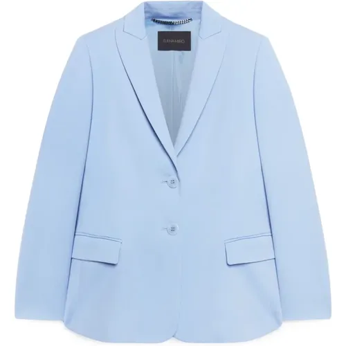 Milano-Rib Blazer mit Revers , Damen, Größe: 2XL - Elena Mirò - Modalova