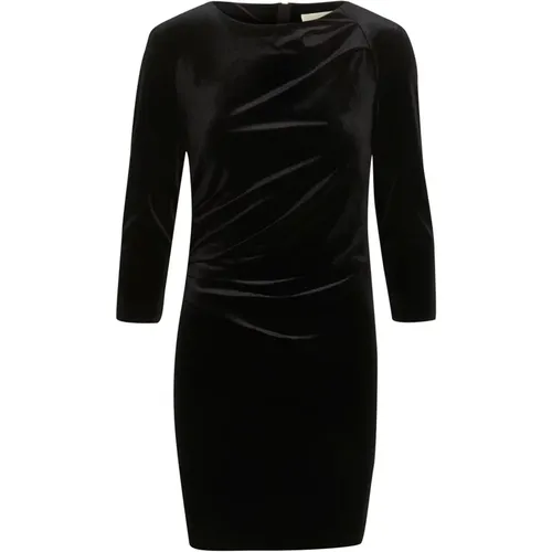 Schwarzes kurzes Kleid mit drapiertem Vorderteil - InWear - Modalova
