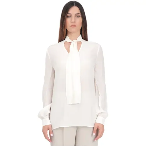 Ivory Bestickte Bluse , Damen, Größe: L - Armani Exchange - Modalova