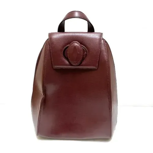 Pre-owned Leather backpacks , female, Sizes: ONE SIZE - Cartier Vintage - Modalova