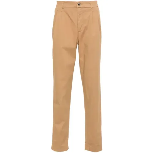 Beige Cotton Tapered Chino Trousers , male, Sizes: M, XL, L, 2XL - PESERICO - Modalova
