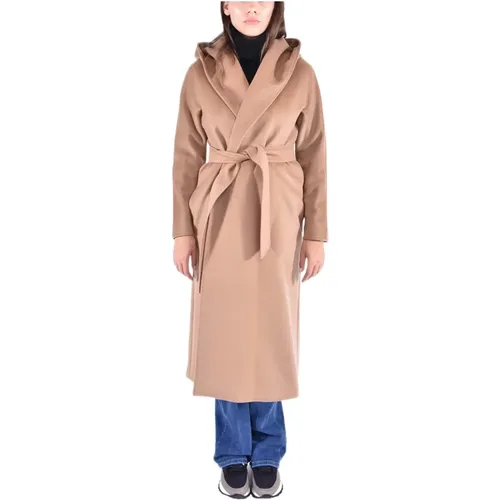 Cashmere Hooded Coat Danton , female, Sizes: 2XS, XS - Max Mara Studio - Modalova