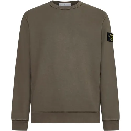 Walnussbrauner Crew Neck Sweatshirt , Herren, Größe: L - Stone Island - Modalova