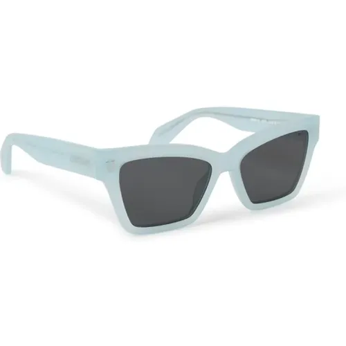 Moderne Cat-Eye Sonnenbrille - Off White - Modalova