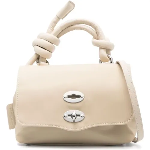 Leather Knot-Embellished Top Handle Bag , female, Sizes: ONE SIZE - Zanellato - Modalova