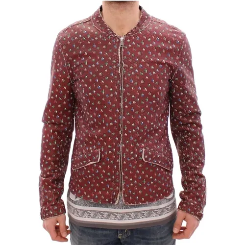 Bordeaux Boxer Print Lederjacke Mantel - Dolce & Gabbana - Modalova