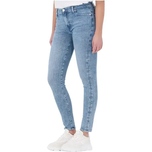 Skinny Crop Blaue Damen Jeans , Damen, Größe: W26 - 7 For All Mankind - Modalova