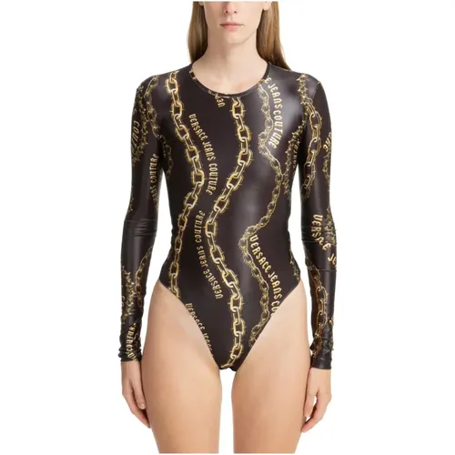 Abstrakter Multicolor-Logo-Body , Damen, Größe: 2XS - Versace Jeans Couture - Modalova