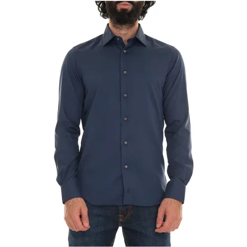 Einfarbiges Baumwollhemd mit Passender Clutch , Herren, Größe: 2XL - Càrrel - Modalova