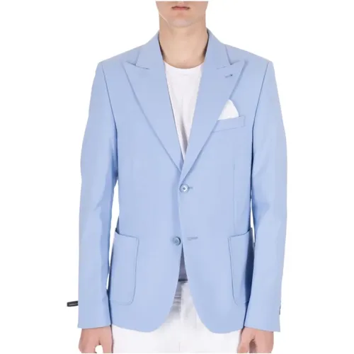 Grey Amalfi Jacket Classic Style , male, Sizes: L, S, XL, 2XL - Daniele Alessandrini - Modalova
