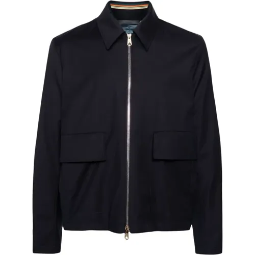 Wool Jacket Zip Fastening Pockets , male, Sizes: XL, L - Paul Smith - Modalova