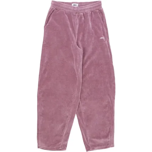 Chenille Tracksuit Trousers Lilac , female, Sizes: M, XS - Obey - Modalova