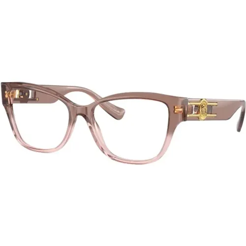 Rosa Optische Brille für den täglichen Gebrauch,Designer Brille,Schwarze Optische Brille Klassischer Stil - Versace - Modalova