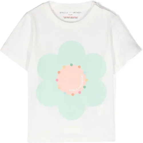 Kinder Blumenmuster T-shirt Weiß - Stella Mccartney - Modalova