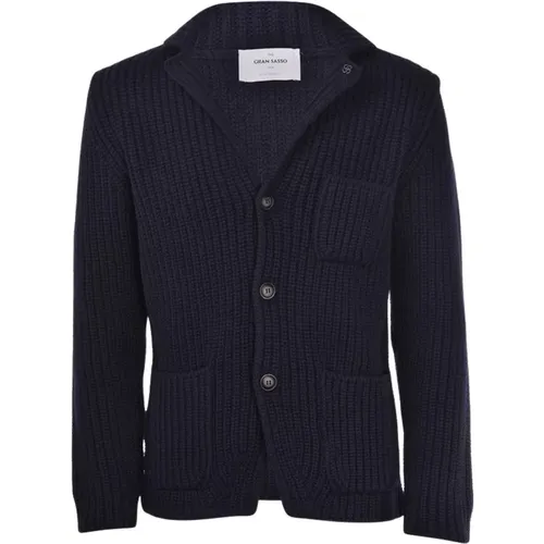 Super Geelong Knit Jacket , male, Sizes: L, 2XL - Gran Sasso - Modalova