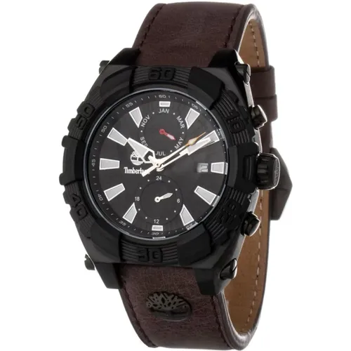 Braune Lederuhr Quarz Analog - Timberland - Modalova