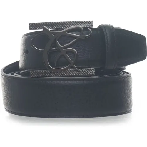 Leather Belt , male, Sizes: 120 CM - Canali - Modalova