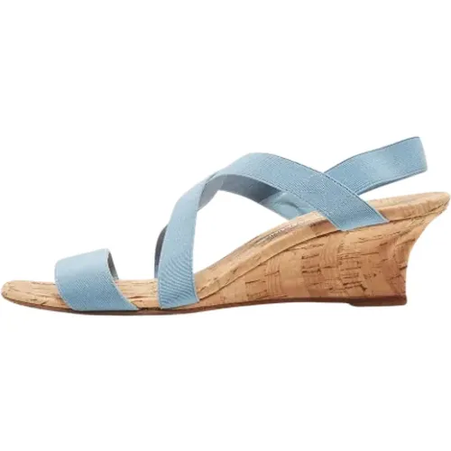 Pre-owned Fabric sandals , female, Sizes: 7 UK - Manolo Blahnik Pre-owned - Modalova