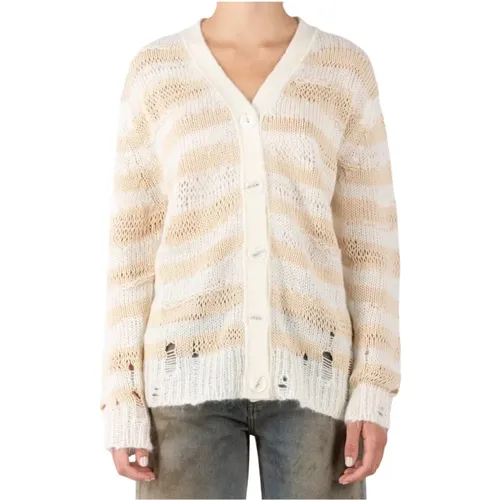 Weißer Cardigan Pullover Hergestellt in Italien , Damen, Größe: S - Acne Studios - Modalova