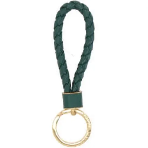 Intrecciato Leather Keychain , female, Sizes: ONE SIZE - Bottega Veneta - Modalova