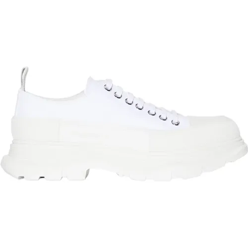 Weiße Tread Slick Low-Top Sneakers , Herren, Größe: 41 1/2 EU - alexander mcqueen - Modalova