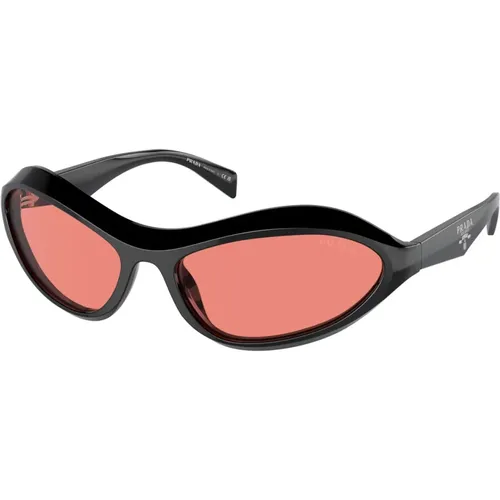 Stylish Sunglasses with Frame and Pink Lenses , unisex, Sizes: 61 MM - Prada - Modalova