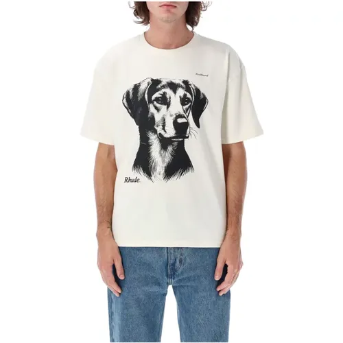 Fox Hound T-Shirt White , male, Sizes: M, S - Rhude - Modalova