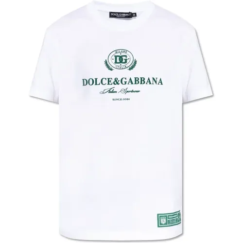 T-Shirt mit Druck , Herren, Größe: M - Dolce & Gabbana - Modalova