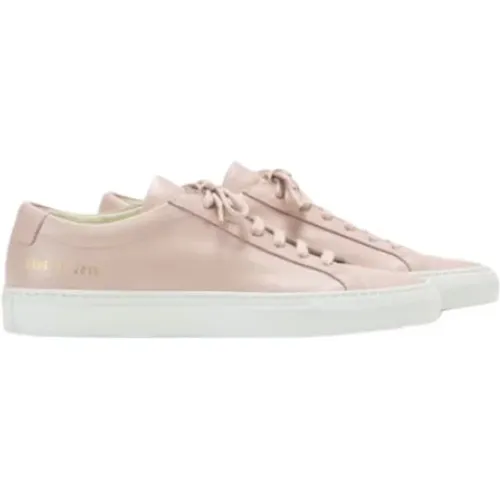 Blush Leder-Sneakers mit weißer Sohle - Common Projects - Modalova