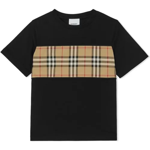 Schwarzes Vintage Check Baumwoll-T-Shirt - Burberry - Modalova