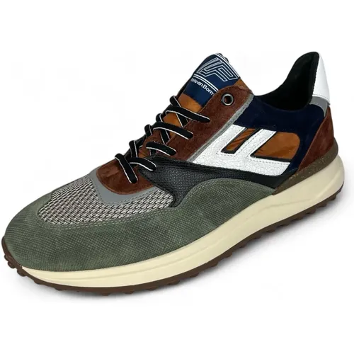 Sport Green Suede Sneaker LightGreen , male, Sizes: 7 1/2 UK, 8 UK, 10 UK, 10 1/2 UK, 9 1/2 UK, 9 UK, 8 1/2 UK - Van Bommel - Modalova