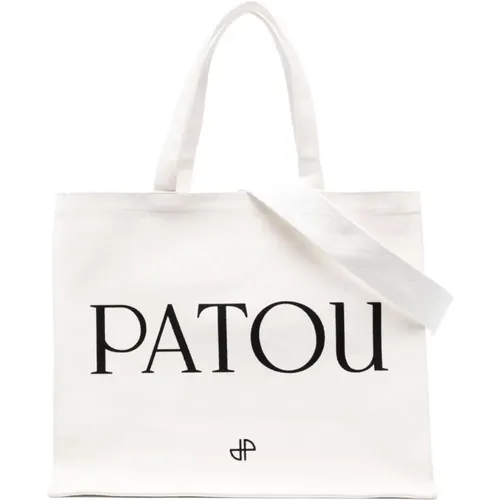 Weiße Logo-Print-Tasche , Damen, Größe: ONE Size - Patou - Modalova