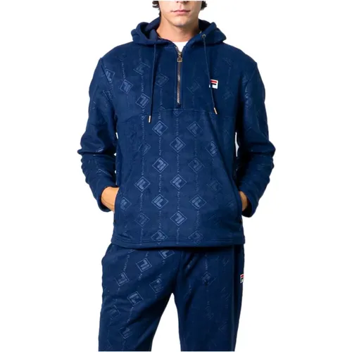Zip-Up Hooded Sweatshirt , male, Sizes: XS - Fila - Modalova