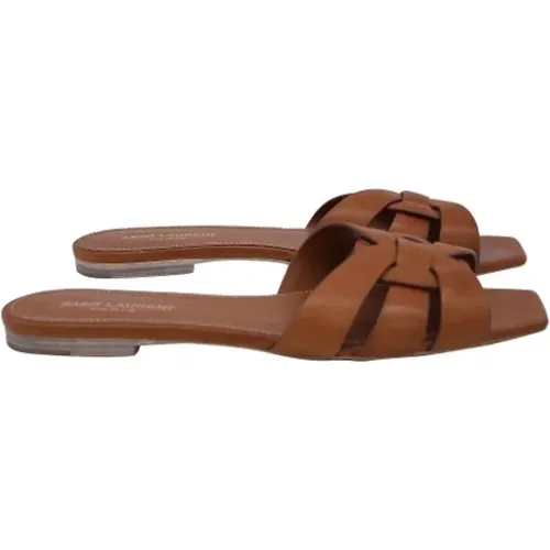 Pre-owned Leather sandals , female, Sizes: 7 UK - Yves Saint Laurent Vintage - Modalova