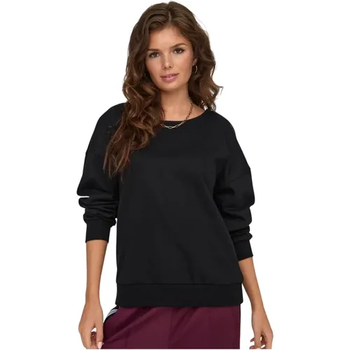 Langarm Pullover mit Schlitz hinten für Damen , Damen, Größe: S - Only - Modalova