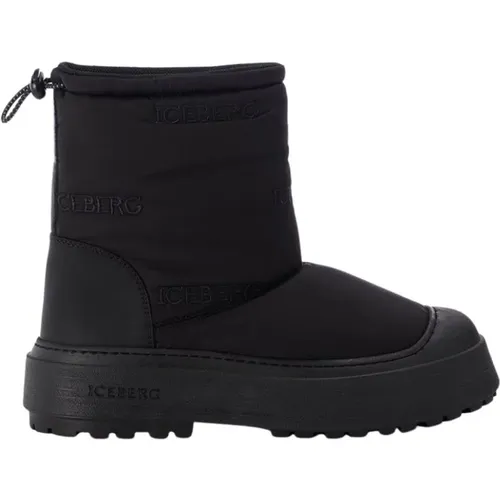 Schwarze Bergstiefel , Damen, Größe: 38 EU - Iceberg - Modalova