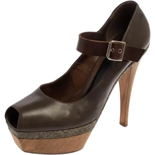 Pre-owned Leather heels , female, Sizes: 6 UK - Marni Pre-owned - Modalova